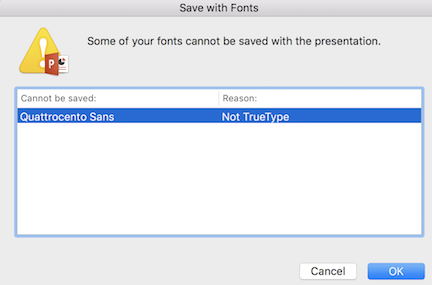 error in embedding font in ppt